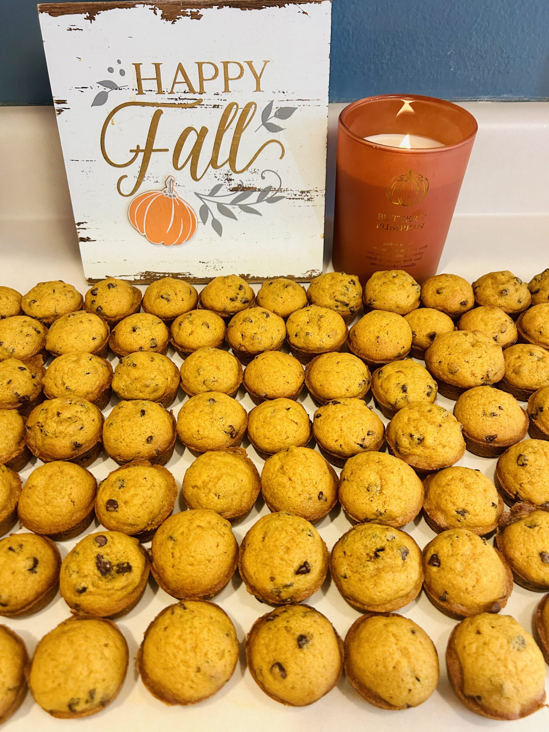 Easy 1-Bowl Mini Pumpkin Chocolate Chip Muffins